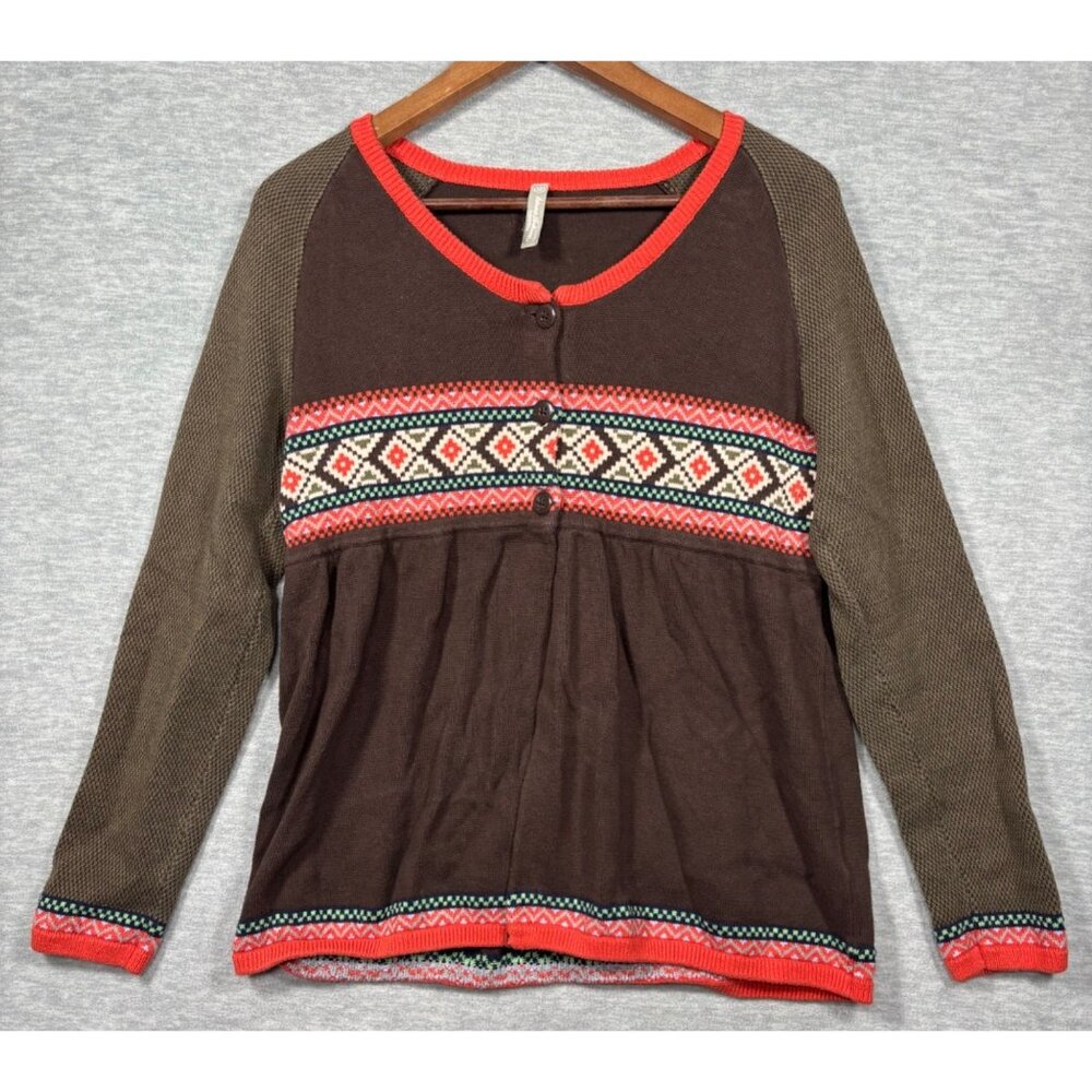 Hanna Andersson Girls‎ Sweater M Cardigan Brown Button